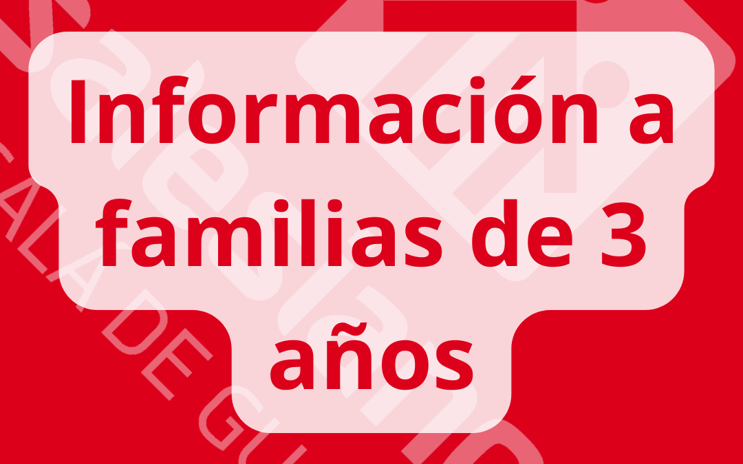 Cambio importante: horario primer día 3 años