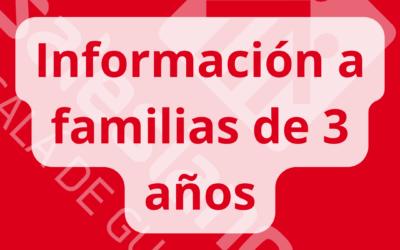Cambio importante: horario primer día 3 años