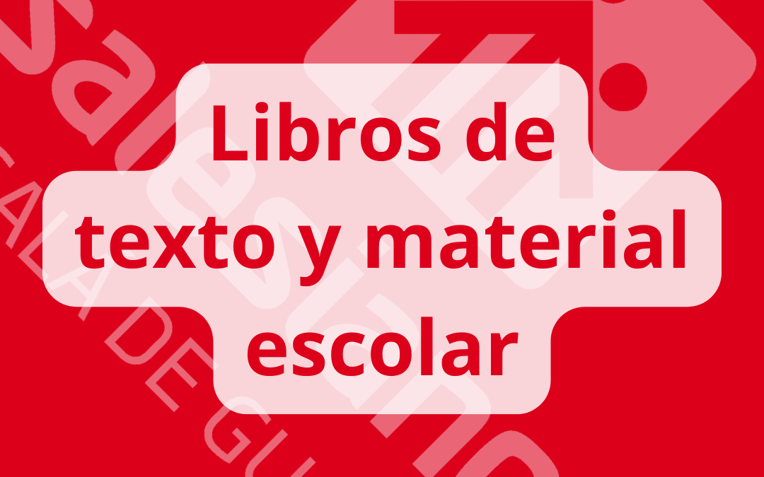 Material escolar y libros de textos del curso 2026-2027